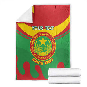 Personalized Mauritania Blanket Map Flag - Independence Day 1960