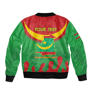 Personalized Mauritania Bomber Jacket Map Flag - Independence Day 1960