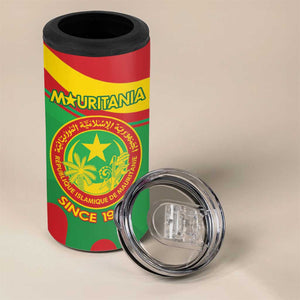 Personalized Mauritania 4 in 1 Can Cooler Tumbler Map Flag - Independence Day 1960