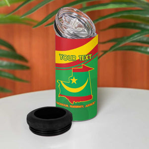 Personalized Mauritania 4 in 1 Can Cooler Tumbler Map Flag - Independence Day 1960