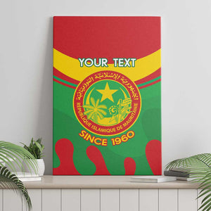 Personalized Mauritania Canvas Wall Art Map Flag - Independence Day 1960