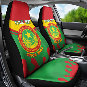 Personalized Mauritania Car Seat Cover Map Flag - Independence Day 1960