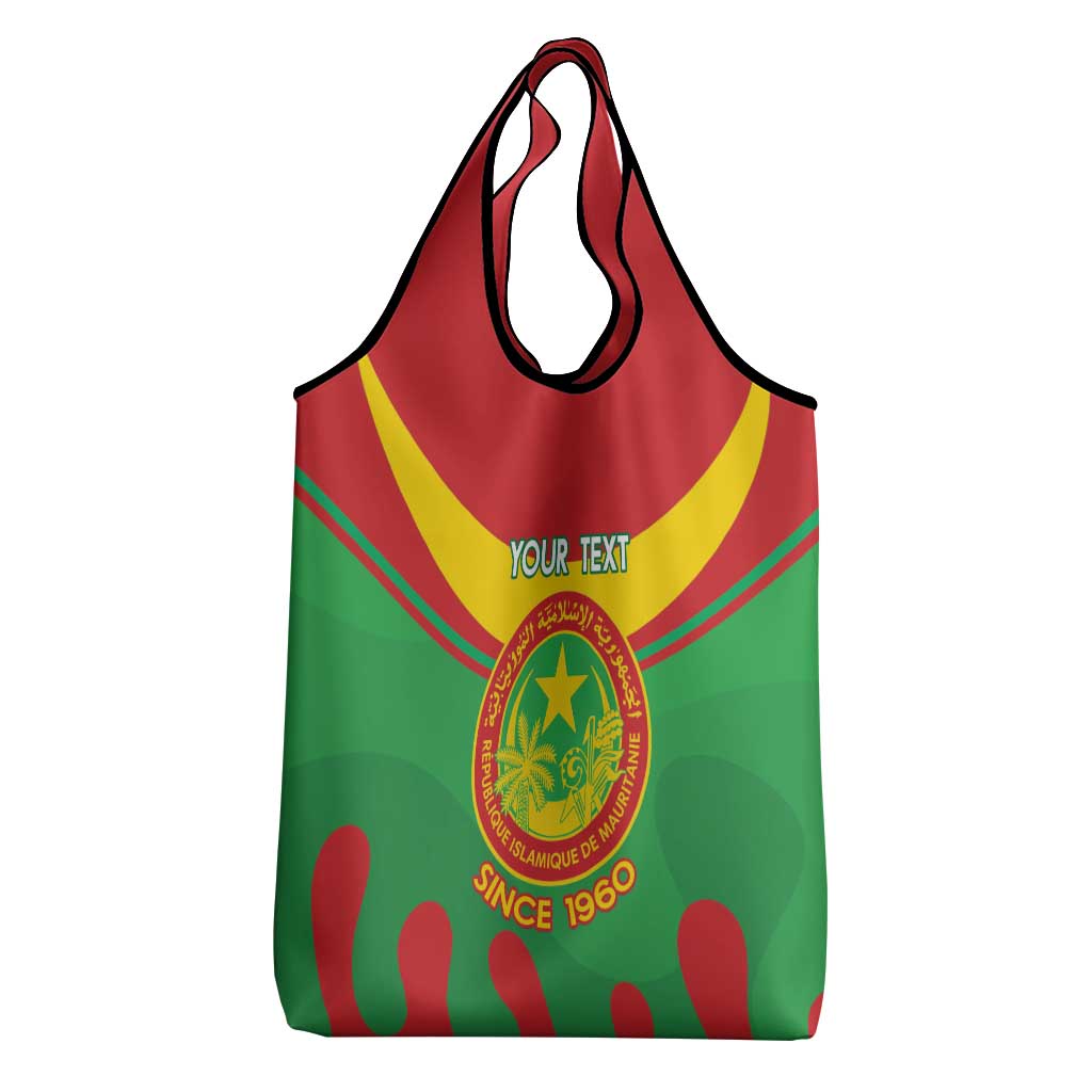 Personalized Mauritania Grocery Bag Map Flag - Independence Day 1960