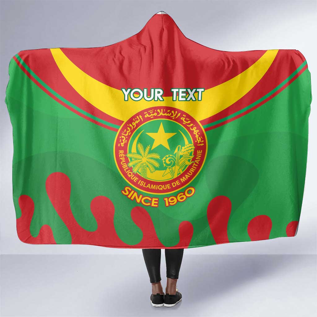 Personalized Mauritania Hooded Blanket Map Flag - Independence Day 1960