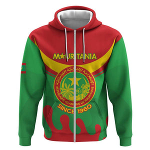 Personalized Mauritania Hoodie Map Flag - Independence Day 1960