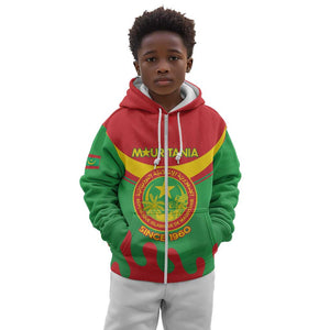 Personalized Mauritania Kid Hoodie Map Flag - Independence Day 1960