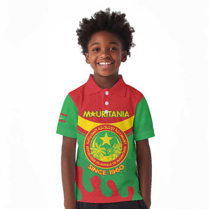 Personalized Mauritania Kid Polo Shirt Map Flag - Independence Day 1960