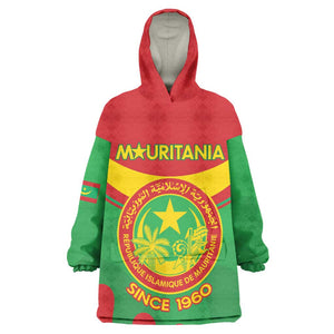 Personalized Mauritania KId Wearable Blanket Hoodie Map Flag - Independence Day 1960