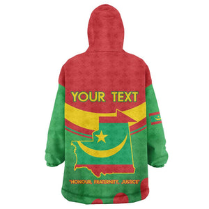 Personalized Mauritania KId Wearable Blanket Hoodie Map Flag - Independence Day 1960