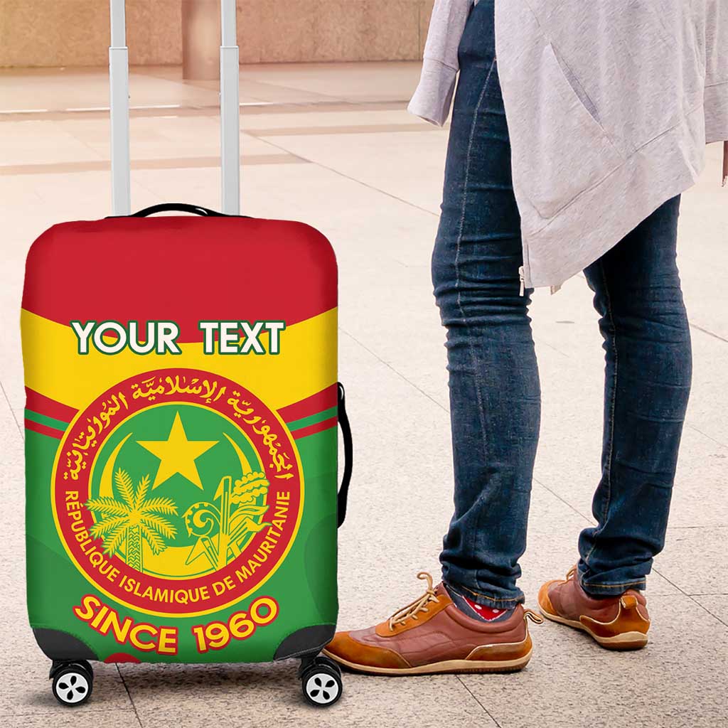 Personalized Mauritania Luggage Cover Map Flag - Independence Day 1960