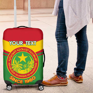 Personalized Mauritania Luggage Cover Map Flag - Independence Day 1960