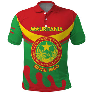 Personalized Mauritania Polo Shirt Map Flag - Independence Day 1960