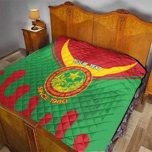 Personalized Mauritania Quilt Map Flag - Independence Day 1960