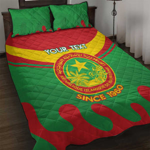 Personalized Mauritania Quilt Bed Set Map Flag - Independence Day 1960