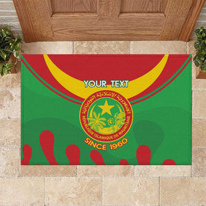 Personalized Mauritania Rubber Doormat Map Flag - Independence Day 1960