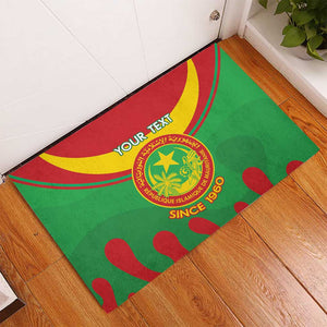 Personalized Mauritania Rubber Doormat Map Flag - Independence Day 1960