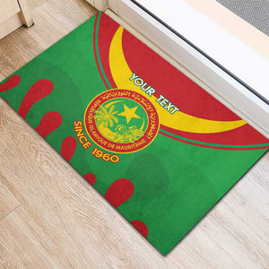 Personalized Mauritania Rubber Doormat Map Flag - Independence Day 1960