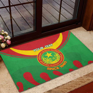 Personalized Mauritania Rubber Doormat Map Flag - Independence Day 1960