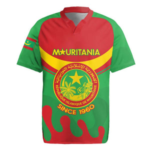 Personalized Mauritania Rugby Jersey Map Flag - Independence Day 1960