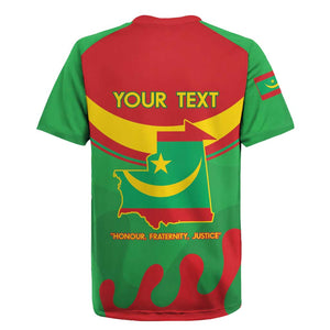 Personalized Mauritania Rugby Jersey Map Flag - Independence Day 1960