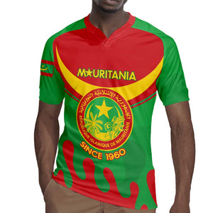 Personalized Mauritania Rugby Jersey Map Flag - Independence Day 1960