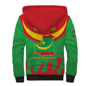 Personalized Mauritania Sherpa Hoodie Map Flag - Independence Day 1960