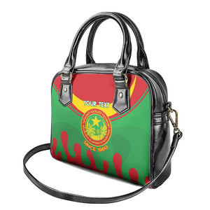 Personalized Mauritania Shoulder Handbag Map Flag - Independence Day 1960