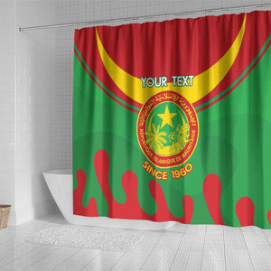 Personalized Mauritania Shower Curtain Map Flag - Independence Day 1960