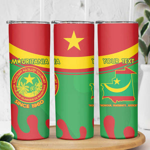 Personalized Mauritania Skinny Tumbler Map Flag - Independence Day 1960