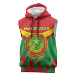 Personalized Mauritania Sleeveless Hoodie Map Flag - Independence Day 1960 - African Pride