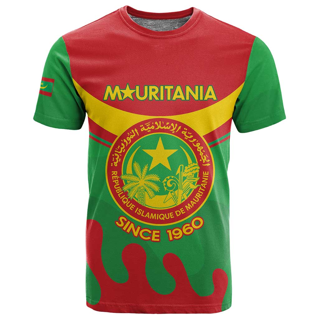 Personalized Mauritania T shirt Map Flag - Independence Day 1960