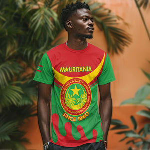 Personalized Mauritania T shirt Map Flag - Independence Day 1960