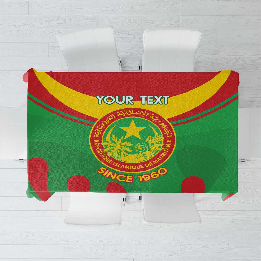 Personalized Mauritania Tablecloth Map Flag - Independence Day 1960