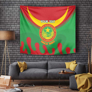 Personalized Mauritania Tapestry Map Flag - Independence Day 1960