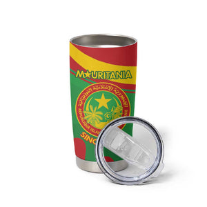 Personalized Mauritania Tumbler Cup Map Flag - Independence Day 1960