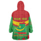 Personalized Mauritania Wearable Blanket Hoodie Map Flag - Independence Day 1960