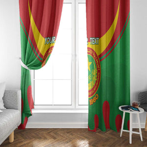 Personalized Mauritania Window Curtain Map Flag - Independence Day 1960