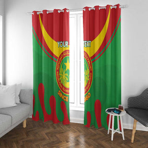 Personalized Mauritania Window Curtain Map Flag - Independence Day 1960