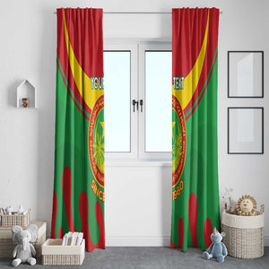 Personalized Mauritania Window Curtain Map Flag - Independence Day 1960