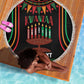 Personalized Afro-American Kwanzaa Beach Blanket Kinara Candles African Pattern