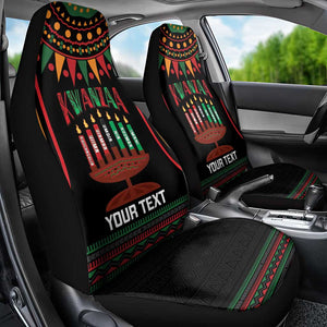 Personalized Afro-American Kwanzaa Car Seat Cover Kinara Candles African Pattern