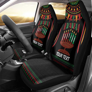 Personalized Afro-American Kwanzaa Car Seat Cover Kinara Candles African Pattern