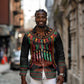 Personalized Afro-American Kwanzaa Long Sleeve Button Shirt Kinara Candles African Pattern