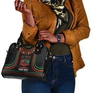 Personalized Afro-American Kwanzaa Shoulder Handbag Kinara Candles African Pattern