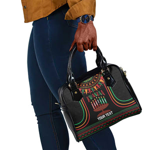 Personalized Afro-American Kwanzaa Shoulder Handbag Kinara Candles African Pattern