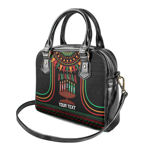 Personalized Afro-American Kwanzaa Shoulder Handbag Kinara Candles African Pattern