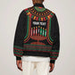Personalized Afro-American Kwanzaa Sleeve Zip Bomber Jacket Kinara Candles African Pattern