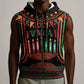 Personalized Afro-American Kwanzaa Sleeveless Zip Hoodie Kinara Candles African Pattern - African Pride