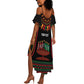 Personalized Afro-American Kwanzaa Summer Maxi Dress Kinara Candles African Pattern