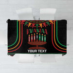 Personalized Afro-American Kwanzaa Tablecloth Kinara Candles African Pattern